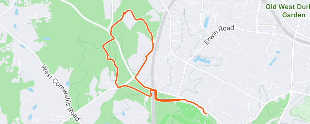 Map of the activity, Morning Run