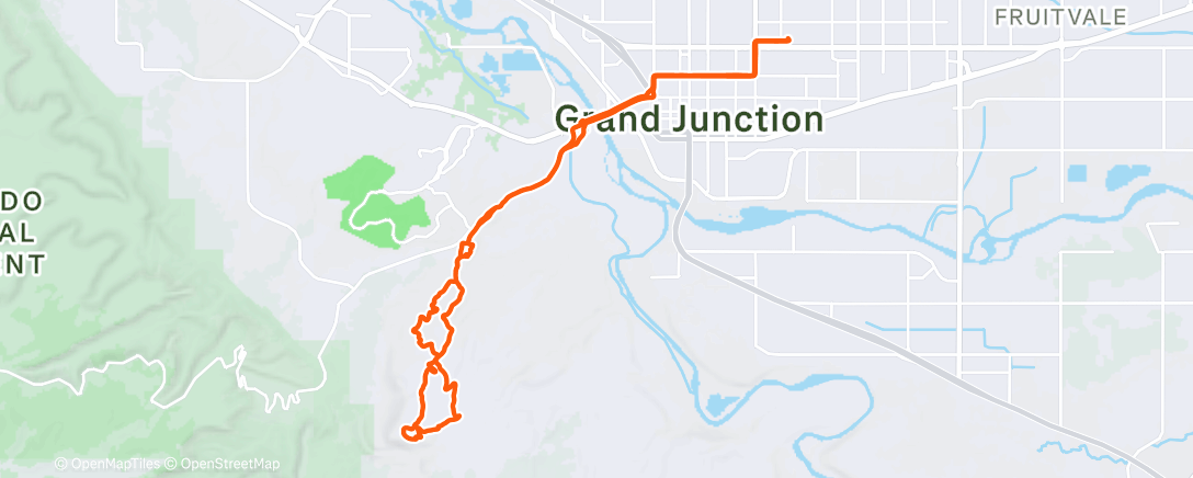 Map of the activity, Really happy to be riding trail