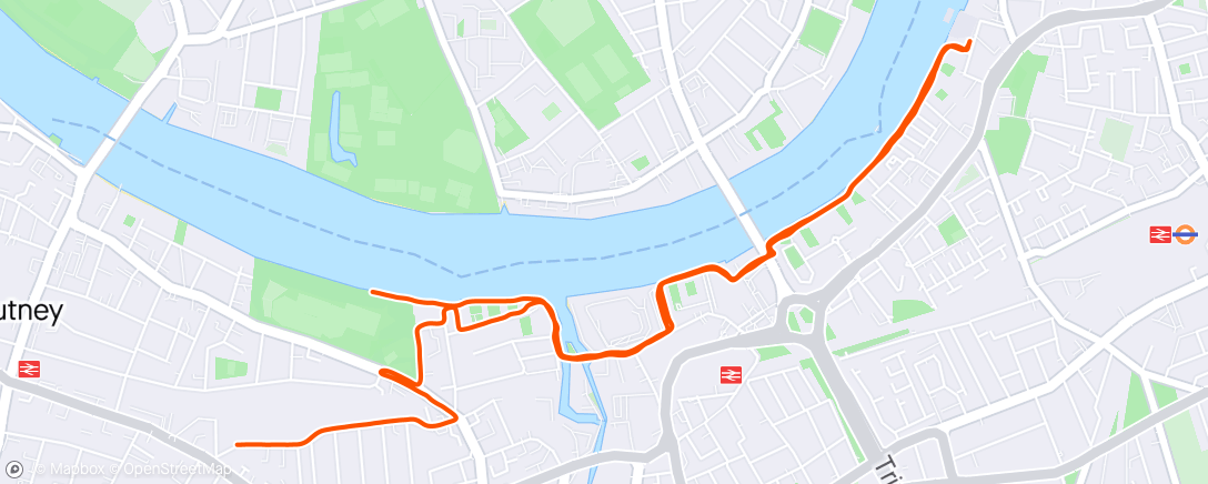 Map of the activity, 6km Long Run with Runna ✅
