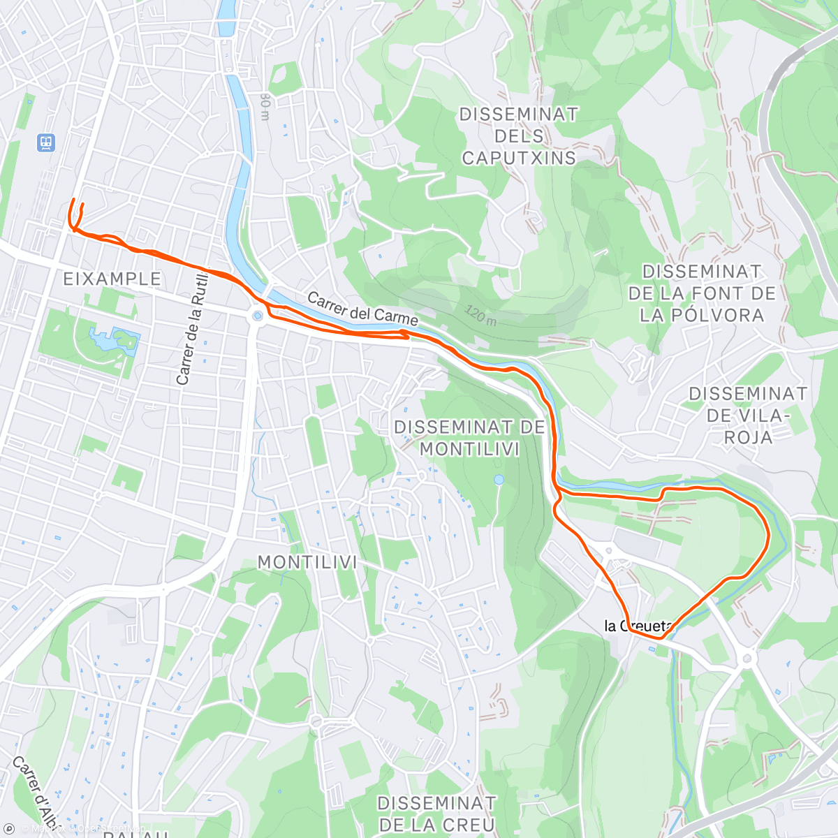 Mappa dell'attività Lunch Run