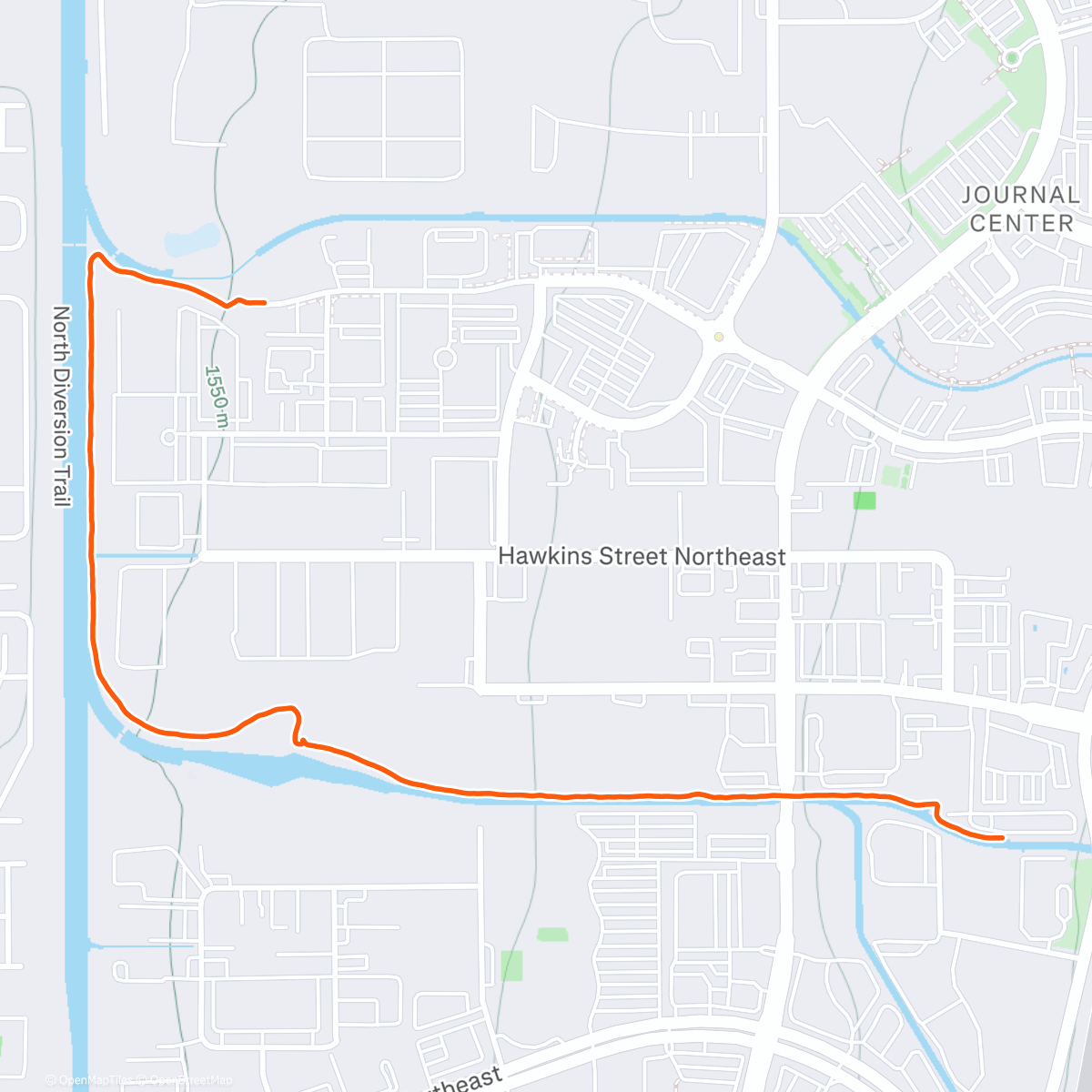 Map of the activity, Lunch Run