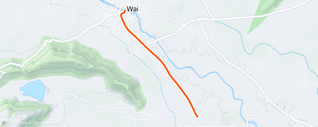 Map of the activity, Aborted ride due to puncture