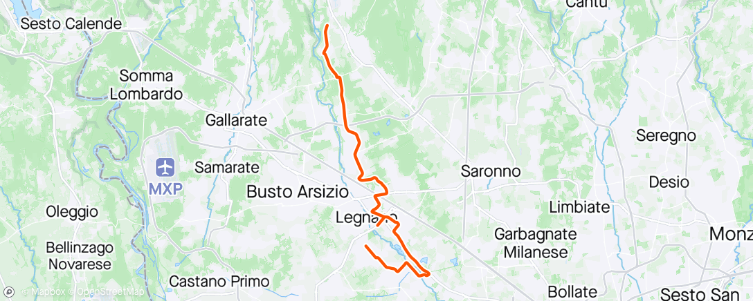 Mapa de la actividad, Sortie vélo le midi