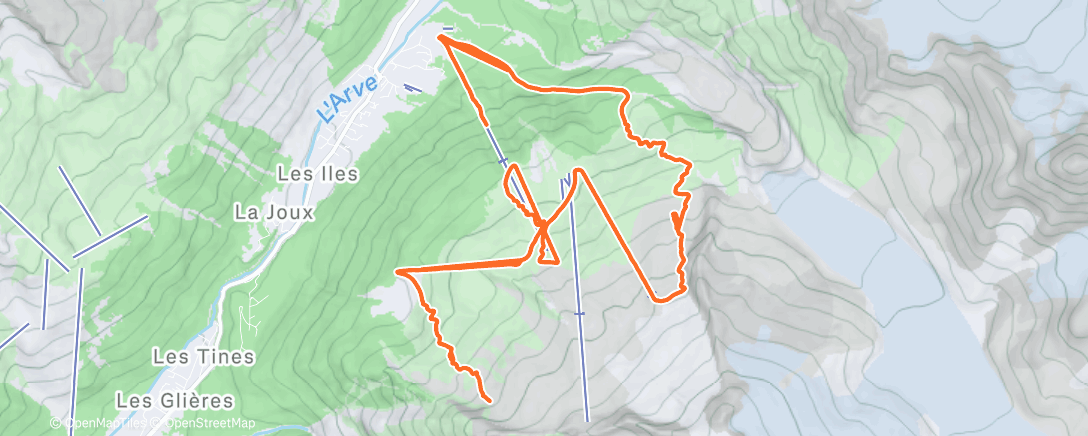 Map of the activity, Morning Backcountry Ski