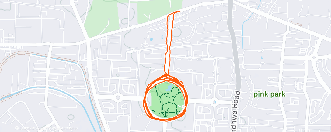 Map of the activity, Morning Run