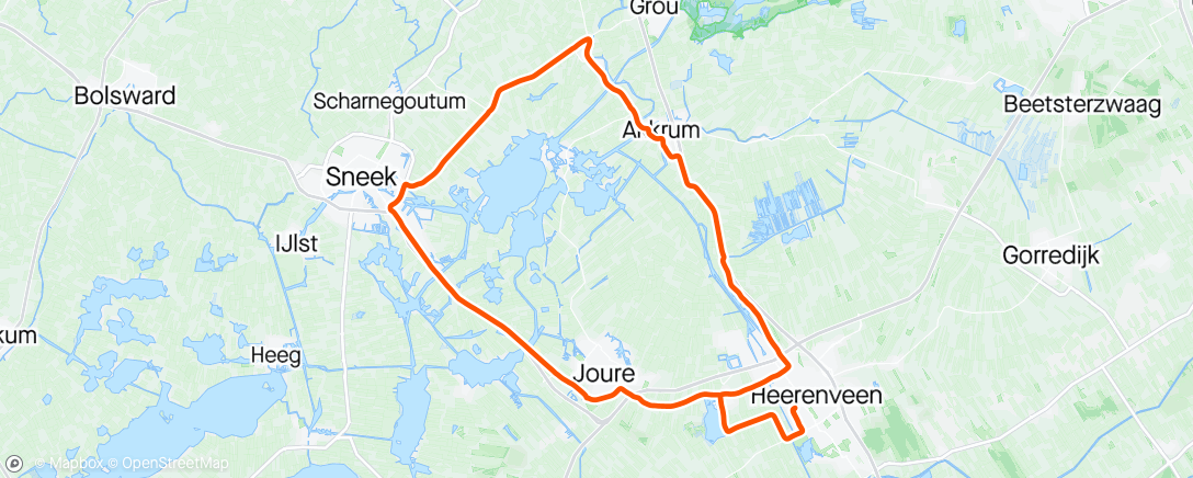 Map of the activity, Rondje sneekermeer