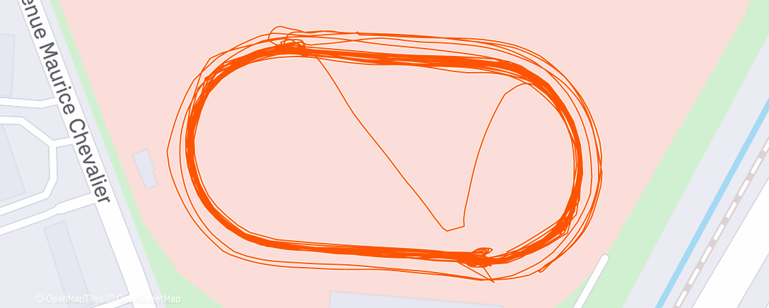 Map of the activity, 2x (12x200m)