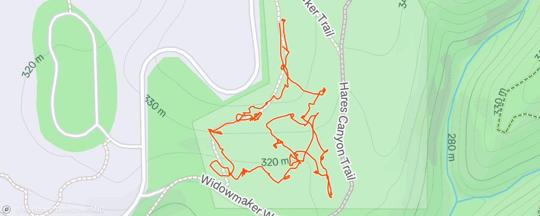 Map of the activity, Disc Golf Bushwacking!