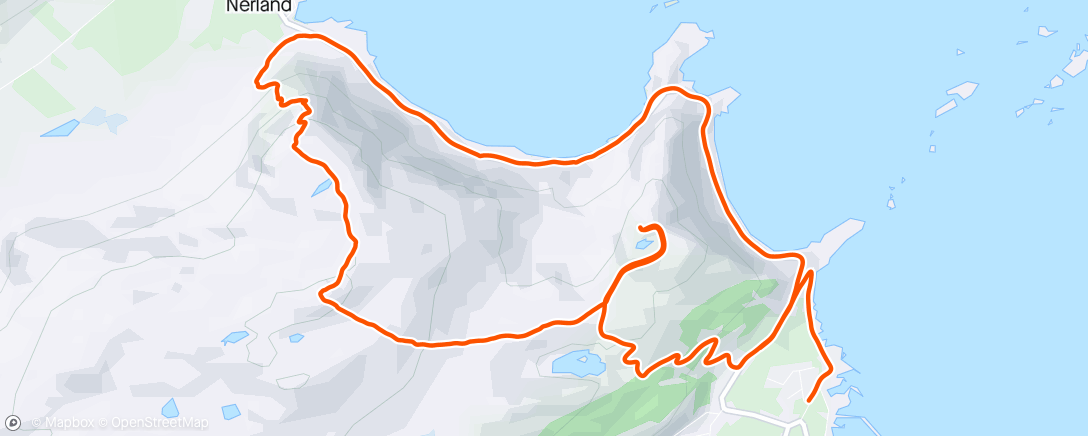 Map of the activity, Fjelltur