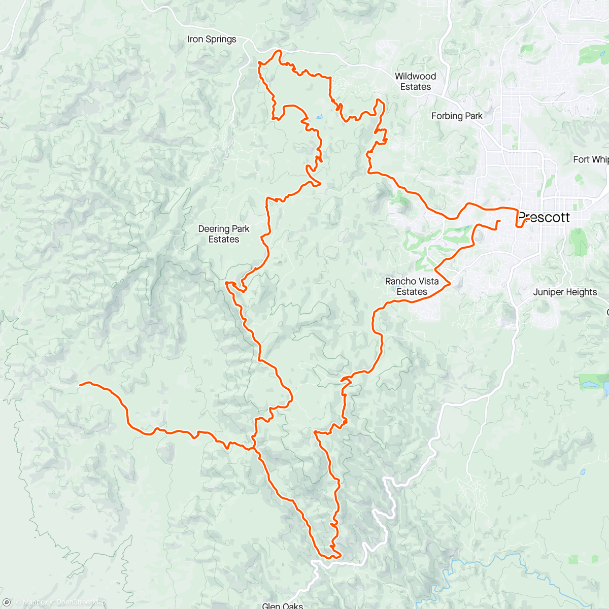 Map of the activity, Whiskey Off-road 50