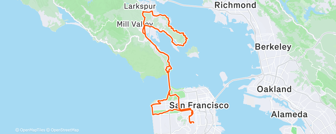 Карта физической активности (Lunch Ride)