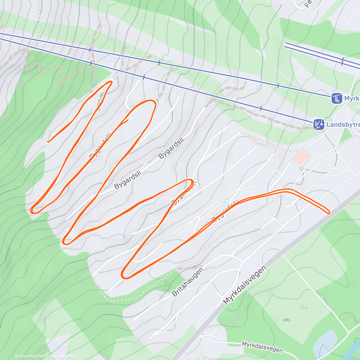 Map of the activity, Myrkdalen 🎄🏃‍♂️