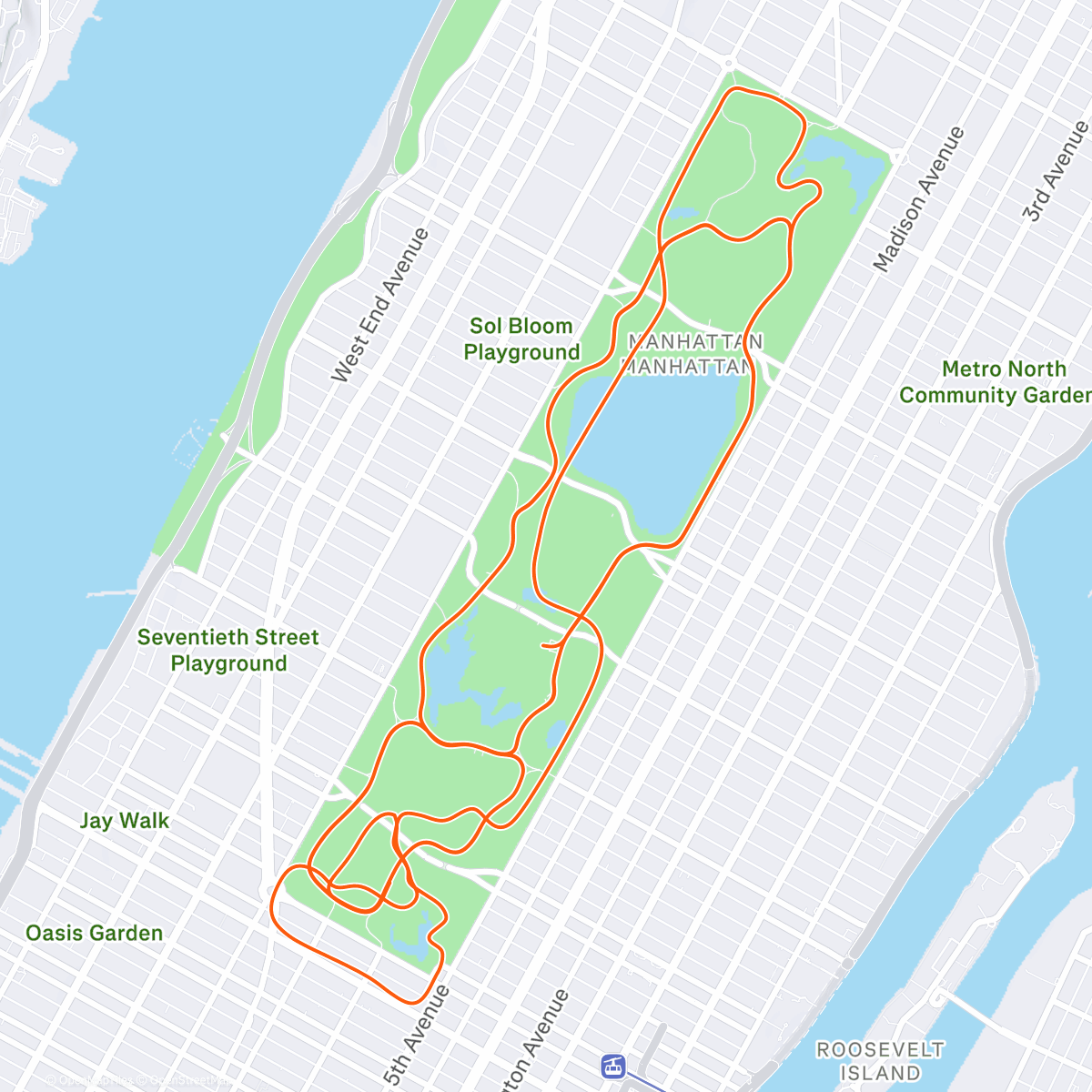 Map of the activity, Zwift - Group Ride: Off The MAAP 2025: Stage 2  on NYC KOM After Party in New York