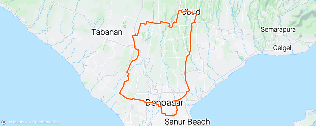 Map of the activity, Bajra Sandhi / Pura Taman Ayun