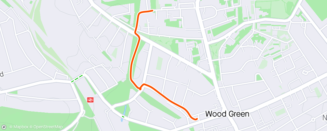 Map of the activity, GoodGym Haringey Group run