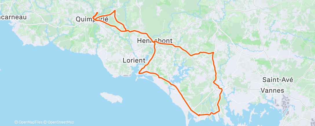 Map of the activity, Sortie vélo le matin