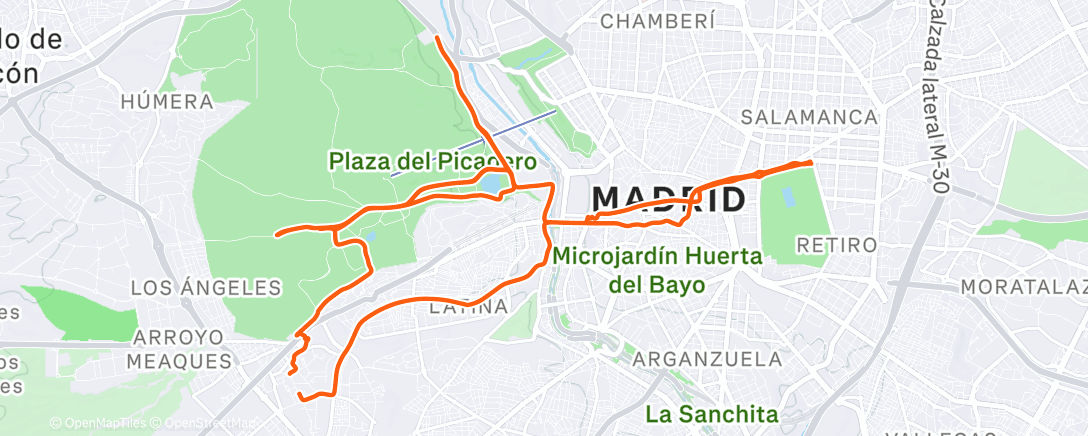 Карта физической активности (Bicicleta por la mañana)