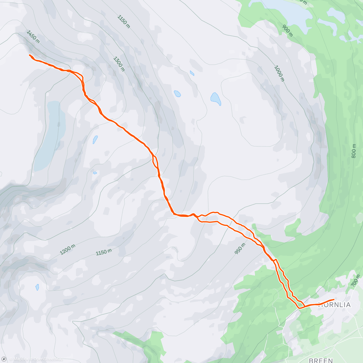 Map of the activity, 🫶🏼Storhornet med litt snøspurt