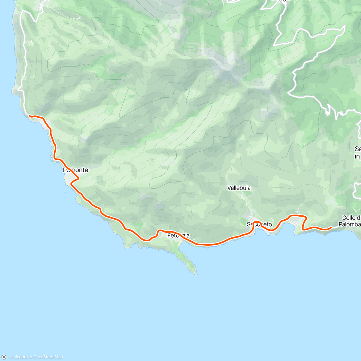 アクティビティ「Kinomap - Elba Island - Cavoli Fetovaia Pomonte - Beautiful Tuscany Tour 🌞 🏖️ 🌊 🏄🏾」の地図