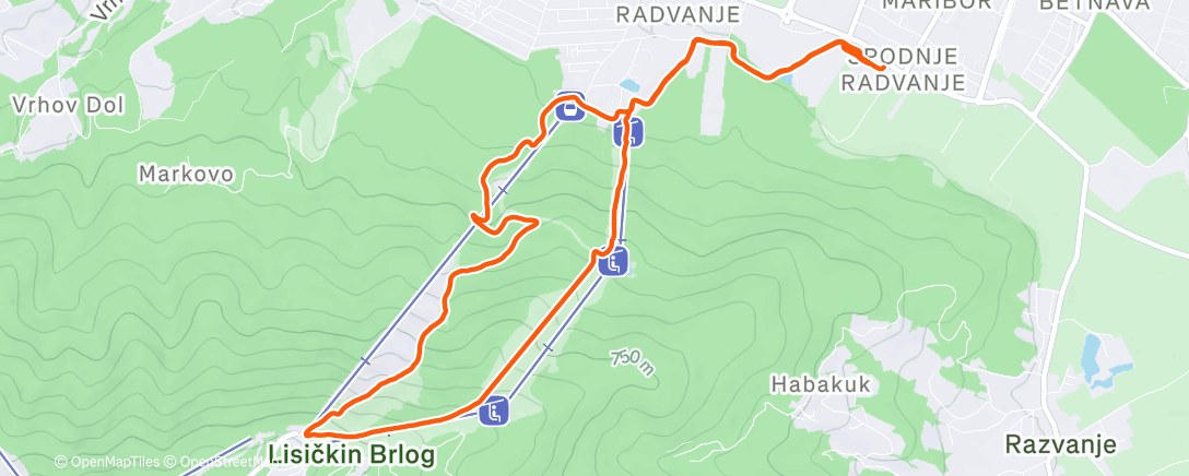 Map of the activity, Morning Trail Run - PTB 🫶🏃🏽