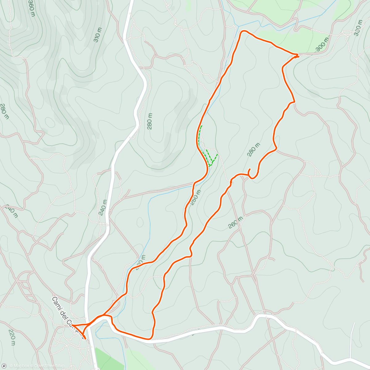 Map of the activity, Ruta amarilla por la calderona