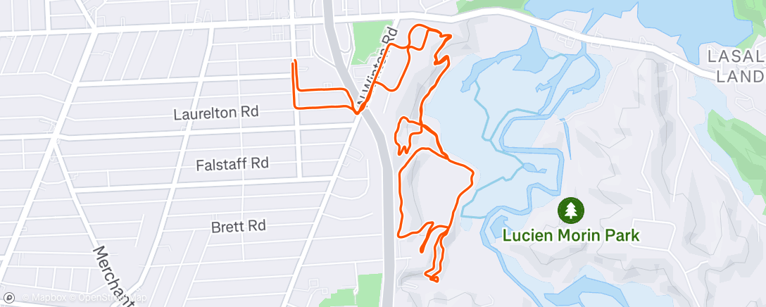 Map of the activity, Slow in the snow