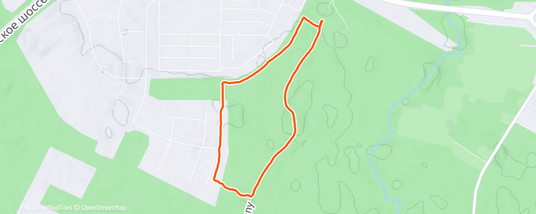 Map of the activity, Afternoon Hike