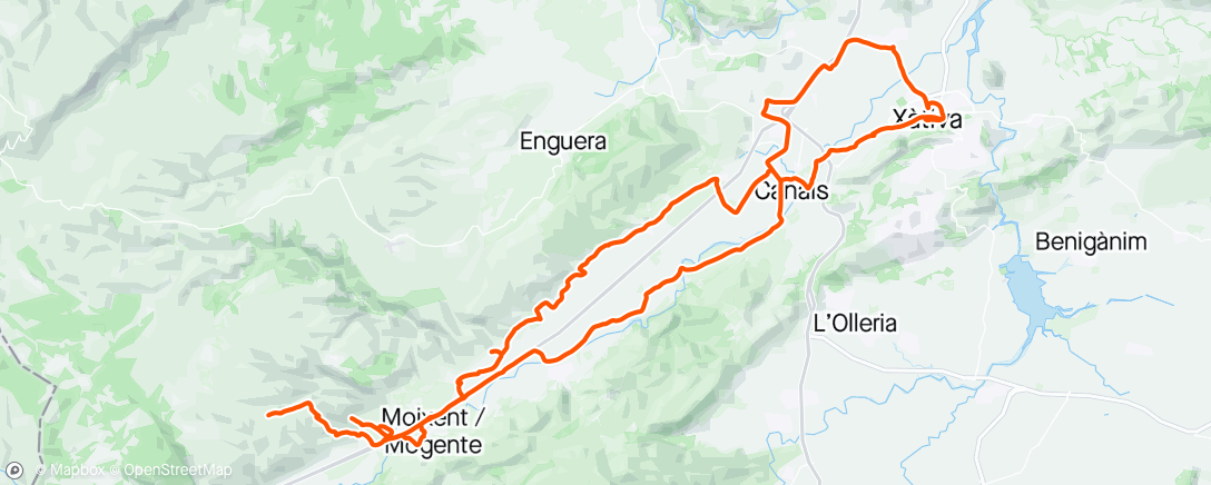 Map of the activity, Subida La Solana