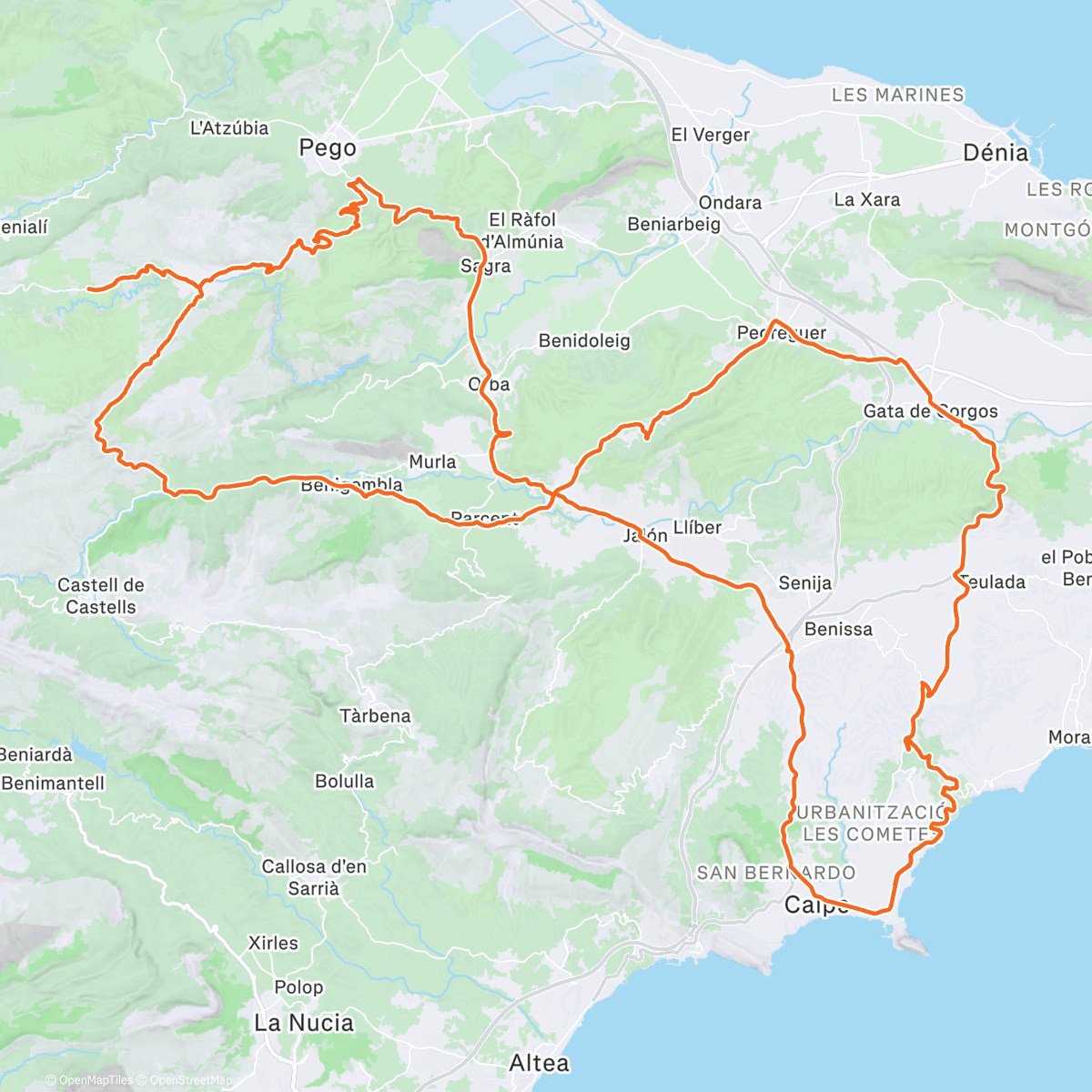 Mapa de la actividad (First 4 hours and a happy leg 🥹)