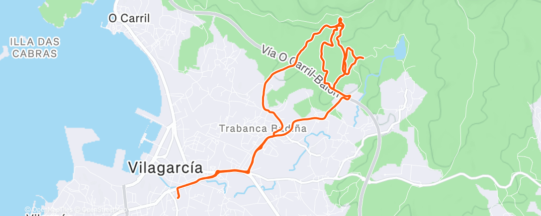 Map of the activity, Bicicleta de montaña matutina