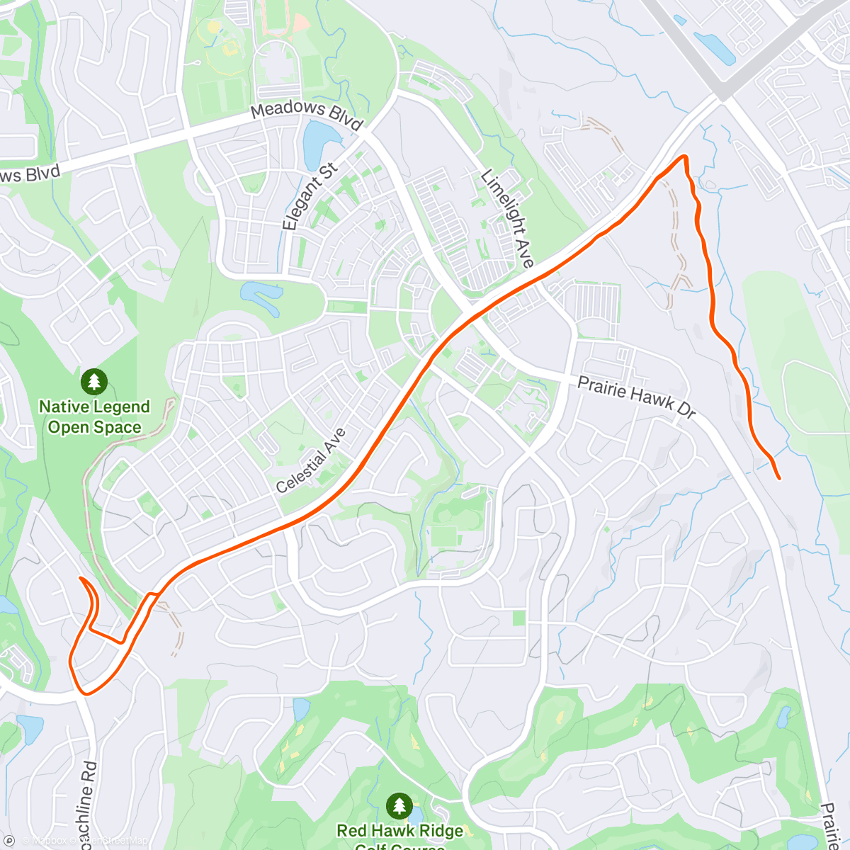 Map of the activity, Morning miles w the lovely and long haired! Liz