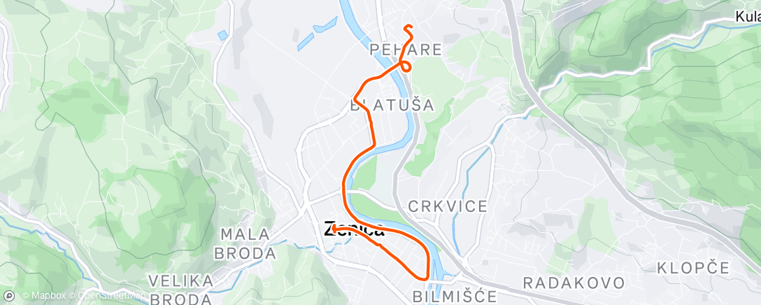 Map of the activity, Afternoon Ride