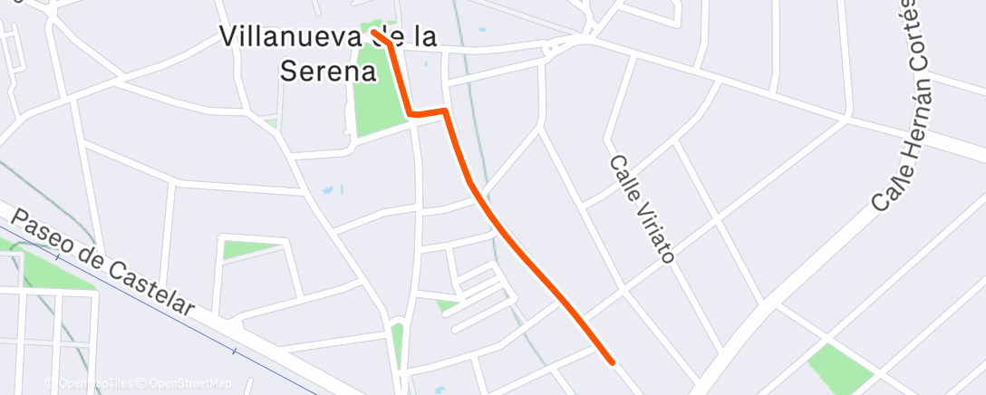 Map of the activity, Carrera a la hora del almuerzo