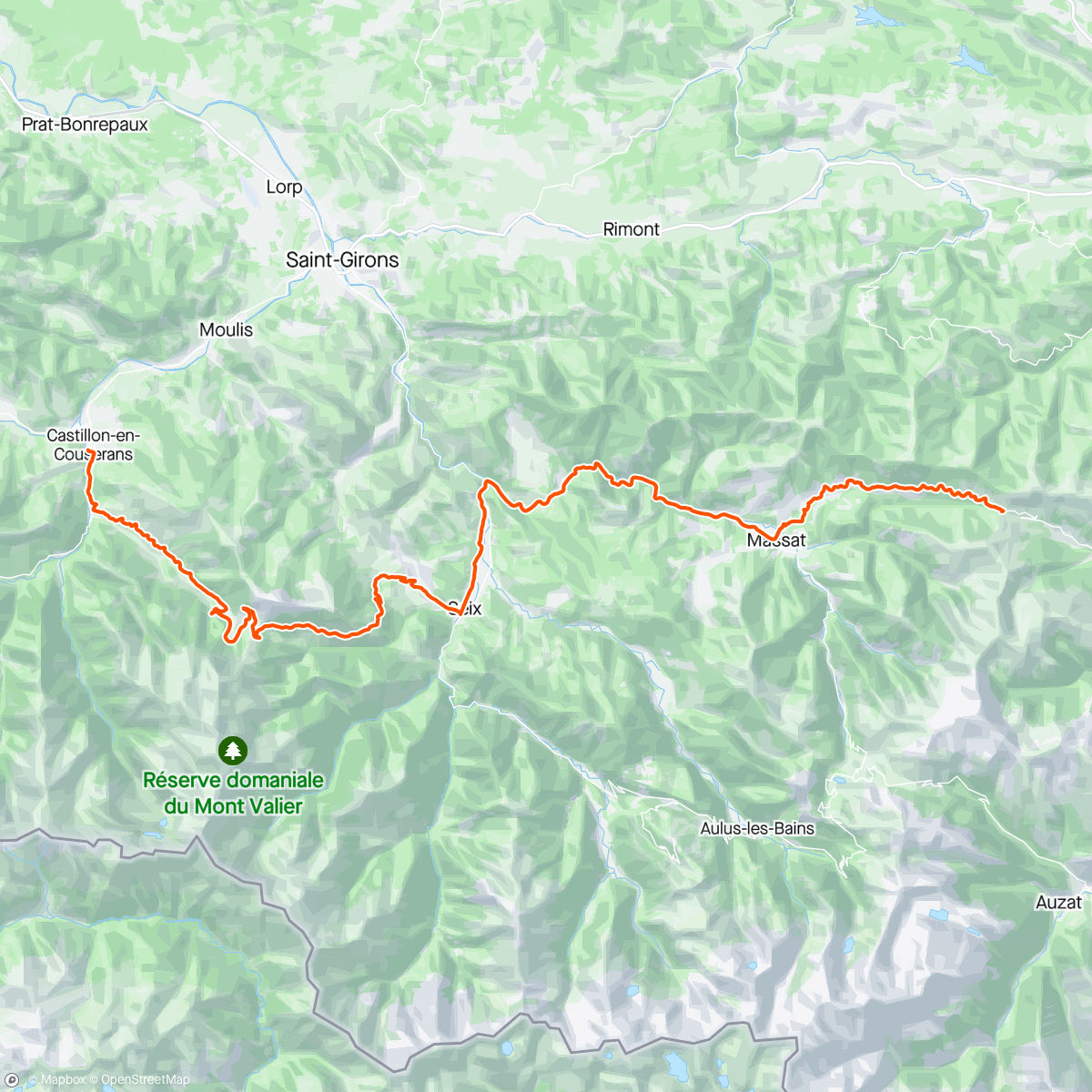 Map of the activity, Pyreneeën etappe 6 - ochtendrit