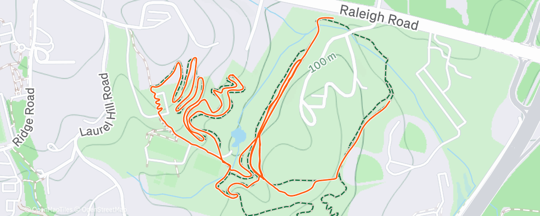 Map of the activity, Afternoon Mountain Bike Ride