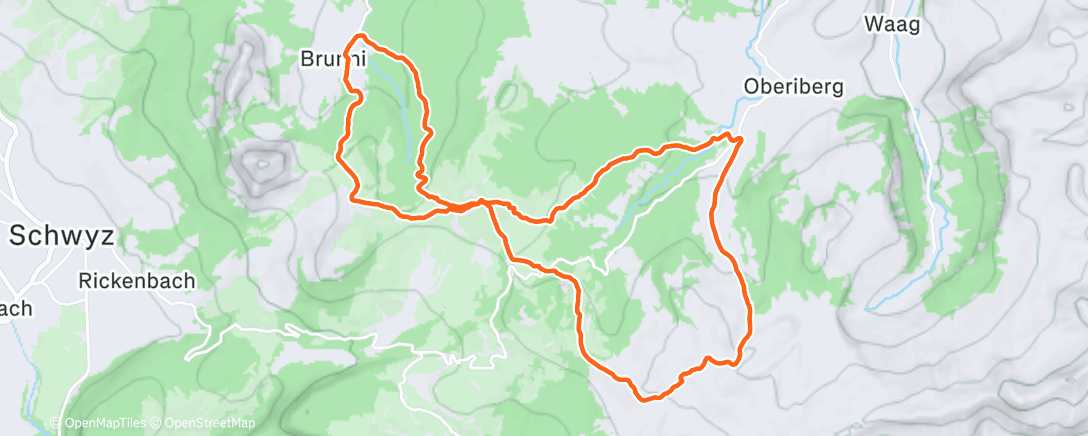 Map of the activity, Skisafari Oberiberg