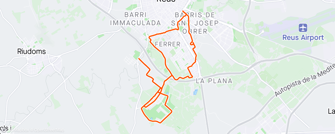 Map of the activity, Salida bici familiar