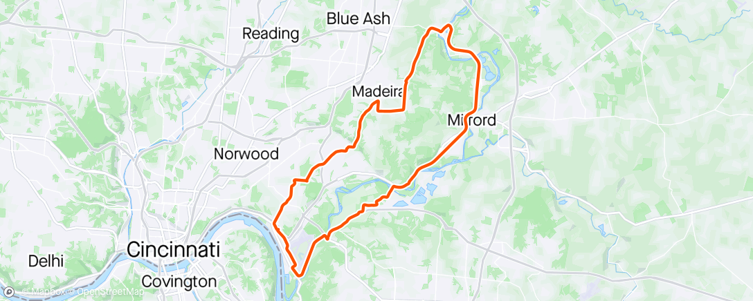 Map of the activity, Caught the Lights. Missed the Sosh. Inhaled the Pollen. Drank the Beer. 🛑🚴‍♂️🌸🍺