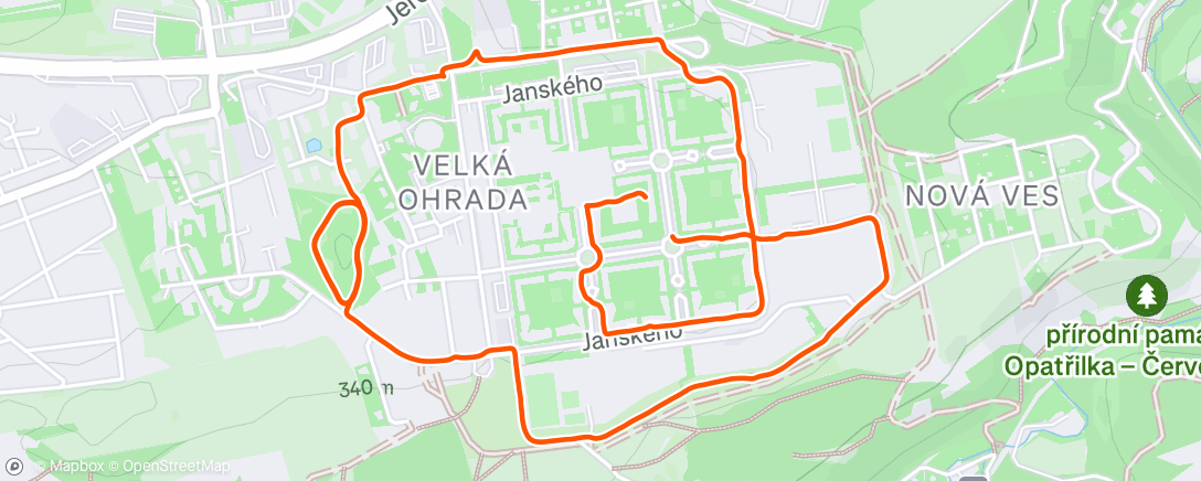 Map of the activity, Morning Run