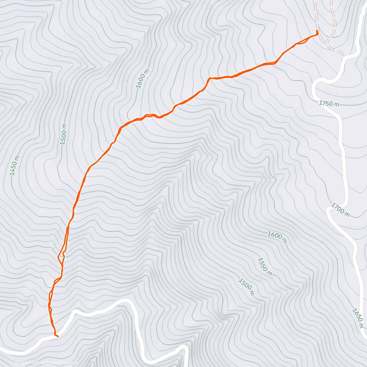 Map of the activity, The Meadows/Fire Break @ Anthony Peak