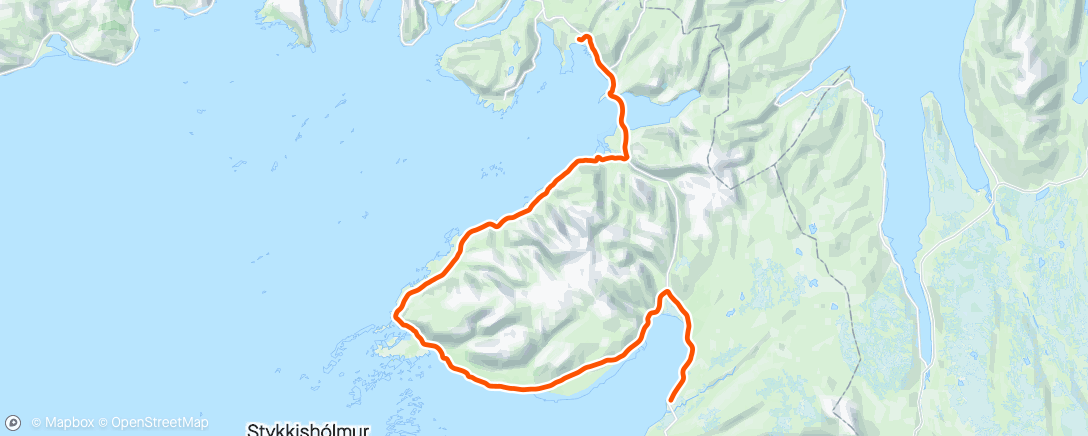 Mapa da atividade, West Fjords Day 1 gravel