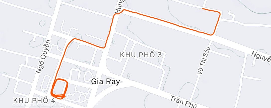 Map of the activity, Chạy ngoài trời