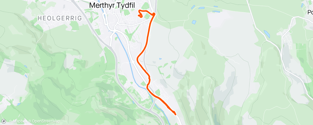 Map of the activity, Slip road 6 mile