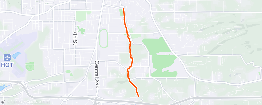 Map of the activity, Evening Walk
