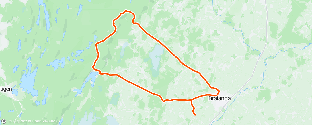Map of the activity, Afternoon Gravel Ride med Elias