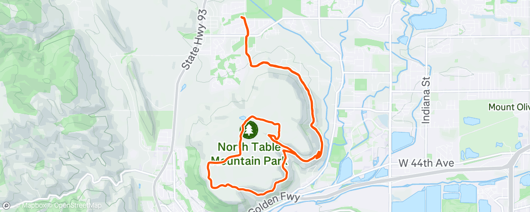 Map of the activity, Afternoon Ride