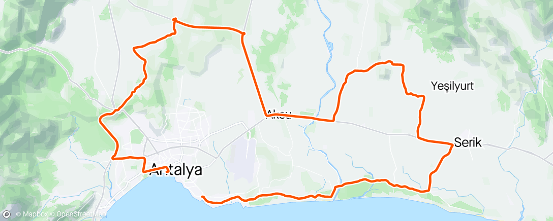 Map of the activity, Tour of Turkey stage 1 🇹🇷
