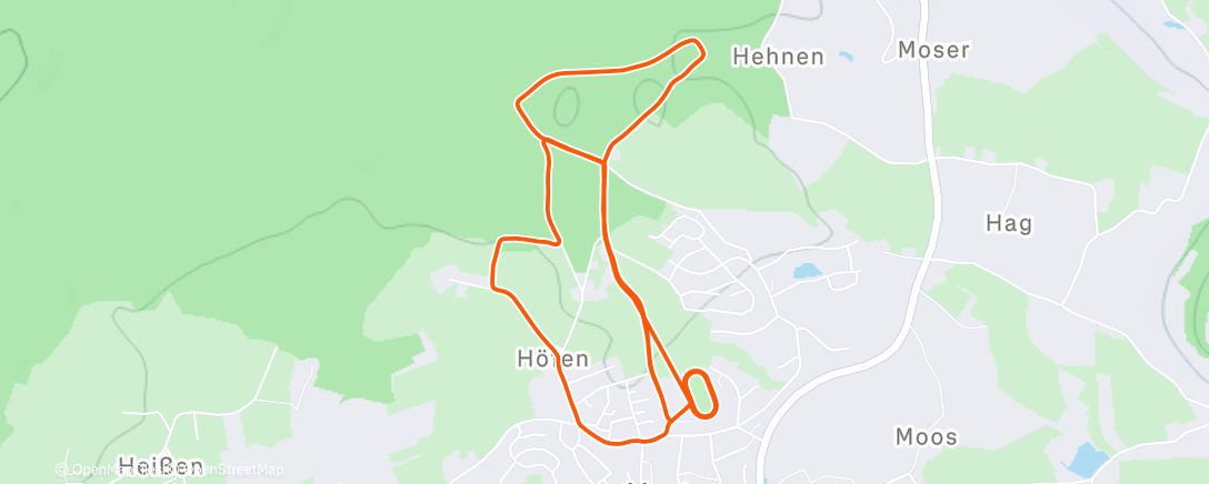 Map of the activity, Lauf am Morgen