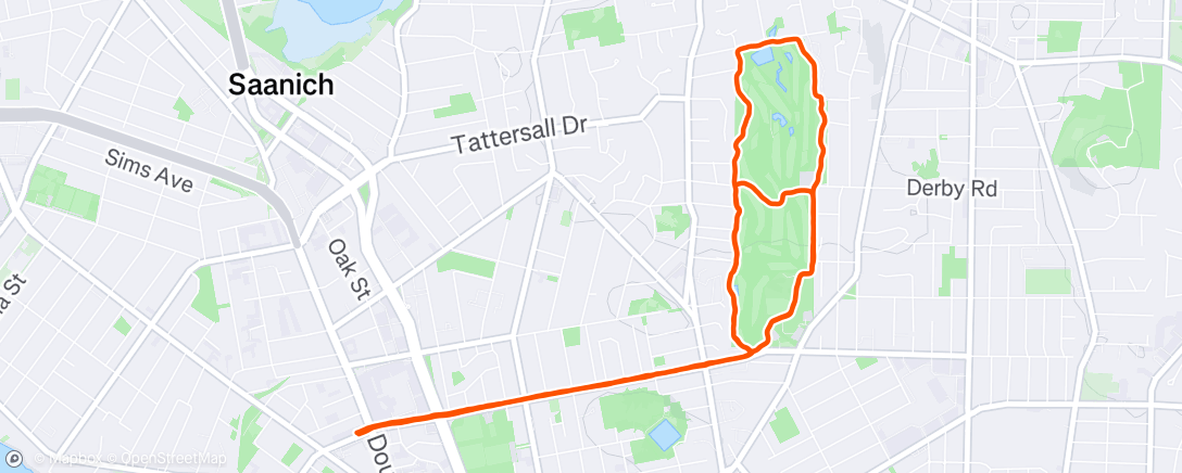 Map of the activity, ultra rare morning run