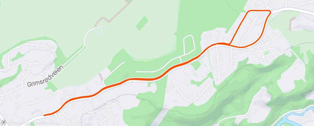 Map of the activity, Afternoon Run (😊)